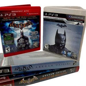 PS3 Lot Of 2 Batman Arkham Asylum Game of the Year Edition & Batman Arkham City